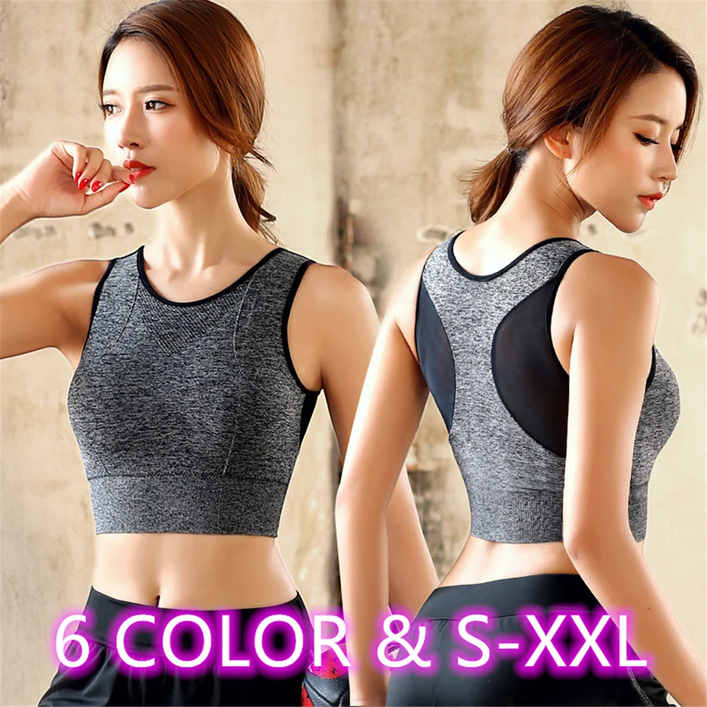 

Стальной сетчатый двухслойный спортивный бюстгальтер без кольца для женщин Быстросохнущий ударопрочный фитнес Йога бег спортивное нижнее...