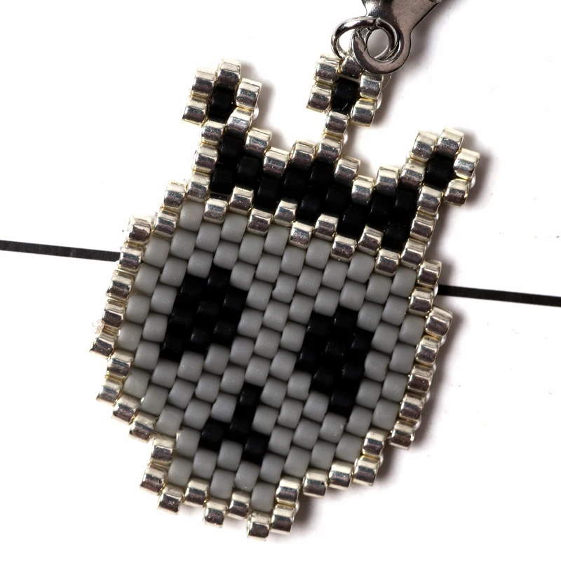 Серьги Fairywoo женские в виде черепа Миюки с бисером винтажном стиле | Украшения и