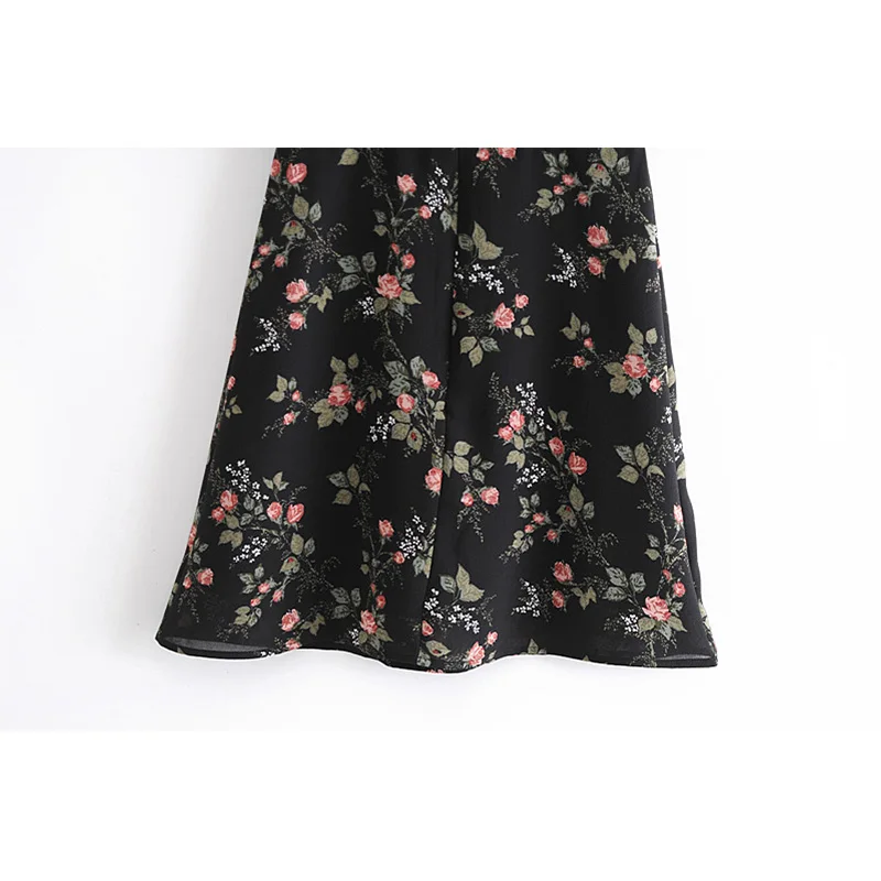 

2020 New Autumn Women Dress Floral Print Short Sleeve O-Neck Above Knee Dress Female Fashion Casual Women Clothes