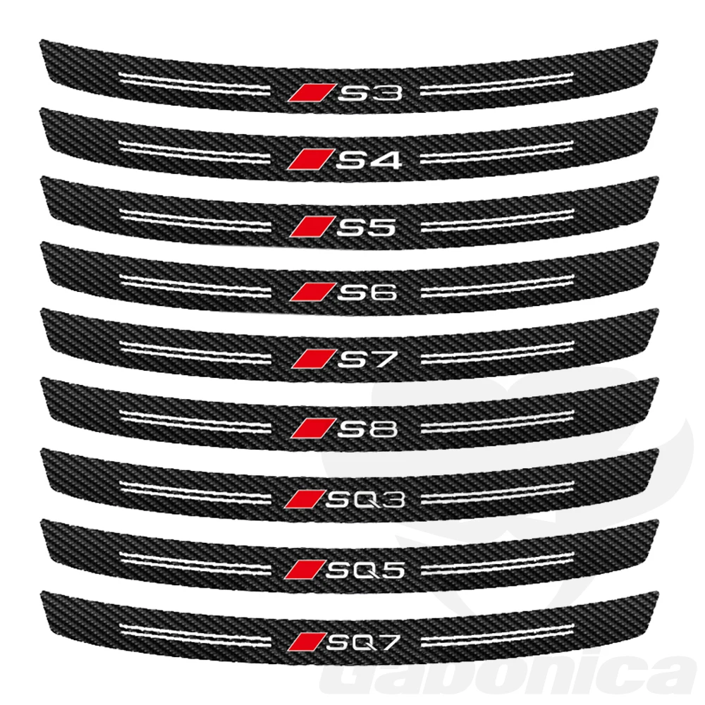 1 шт. стикер для заднего бампера из углеродного волокна Audi S3 S4 S5 S6 S7 S8 SQ3 SQ5 SQ7 TTS |