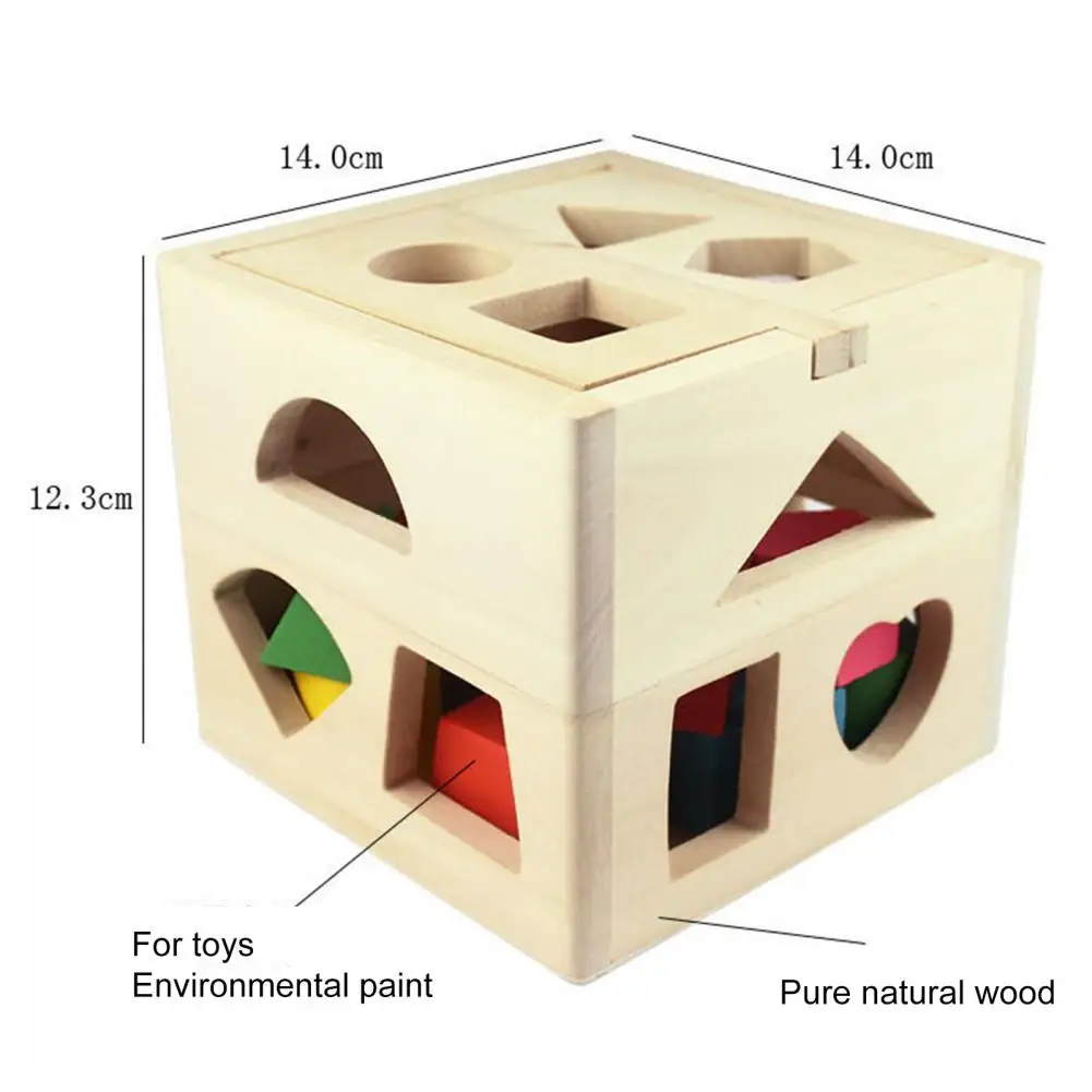 

Educational Intelligence Box Easy to Use Universal Hands-on Learning Thirteen-Hole Geometric Shape Matching Block Box for Baby
