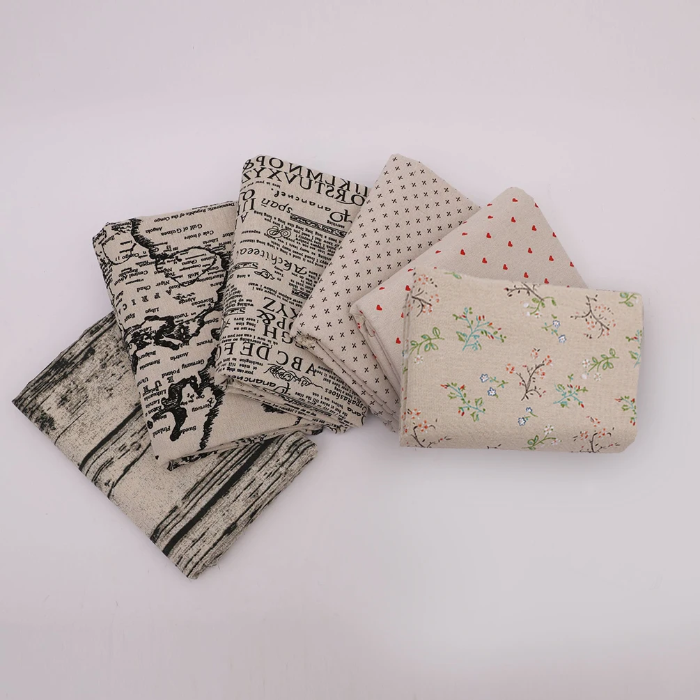 50cmX140cm хлопчатобумажная льняная ткань с принтом текстильный материал сделай сам