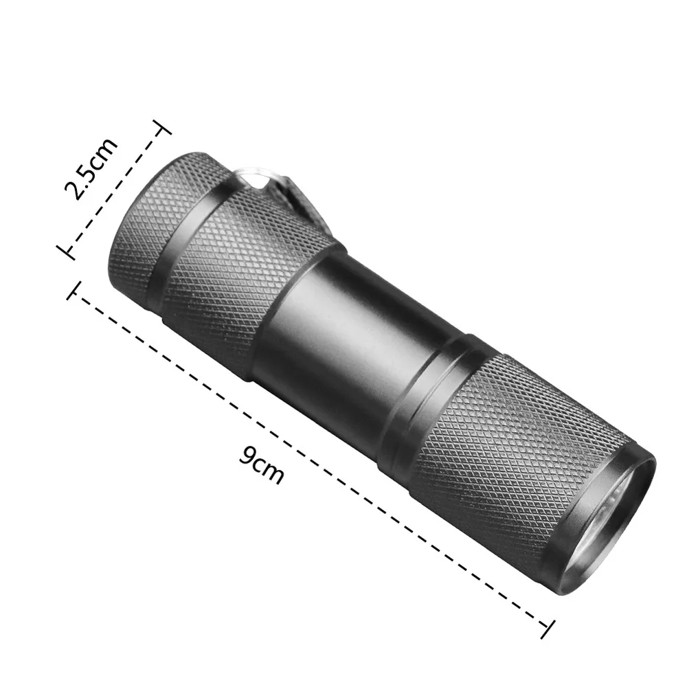 

9 Led Flashlight Ultra Violet Mini Torch Lamp Blacklight Detection Aaa Flash Light For Invisible Inks Crime Scene Credit Cards