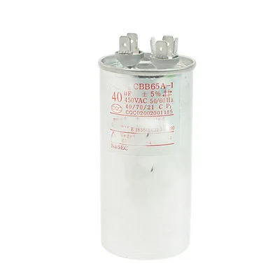1 шт. AC 450V 10 мкФ/20 мкФ/25 мкФ/30 мкФ/35 мкФ/40 мкФ/45 мкФ/60 мкФ/65 мкФ/80 мкФ/100 мкФ 50/60 hz металлический полипропиленовый пленочный моторный конденсатор CBB65A-1