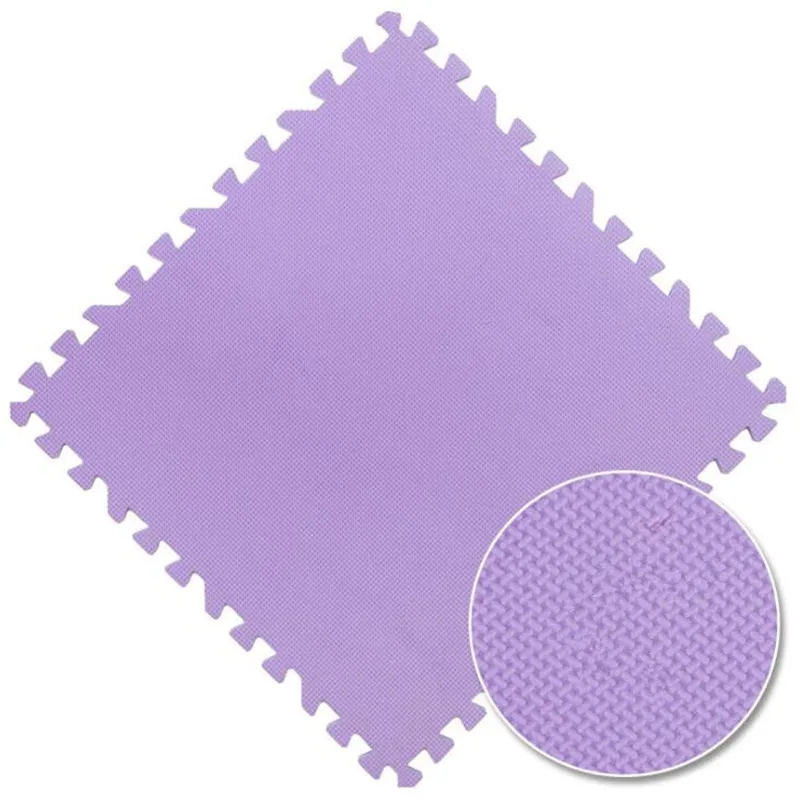 purple Детский коврик-пазл 30*30 см, детский разноцветный игровой коврик-пазл, детский коврик для упражнений, плитка для пола из пены EVA, игровой коврик для спортзала, коврик, игрушки - Цвет: purple