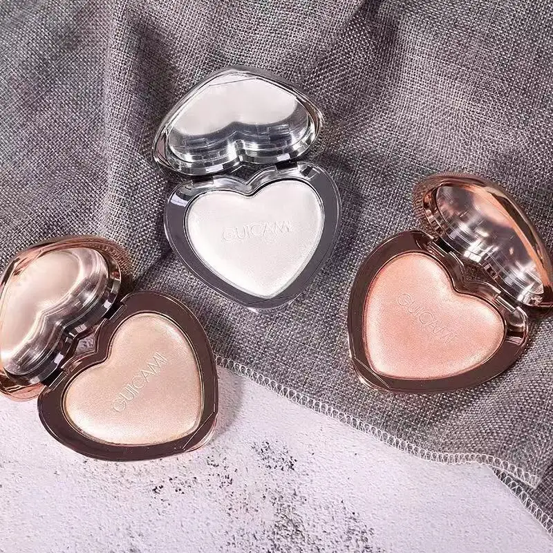 3D в форме сердца Хайлайтер для макияжа Палитра осветитель тела мерцающий