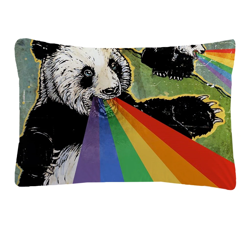

Panda Sprays Rainbow 3D Print Pillowcase 50x75cm Home Pillowcase Colorful 1 Pieces 2 Pieces Gift Style Rainbow Pillow Cover