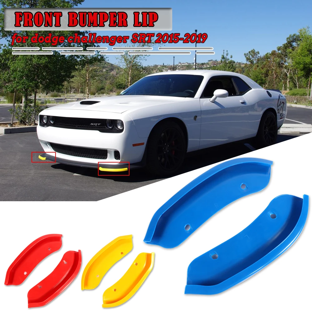 

1 пара, защитная крышка для переднего бампера Dodge Challenger SRT 2015-2019, защита для бампера, диффузор, спойлер, сплиттер, защита