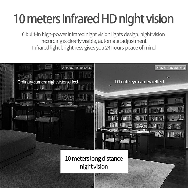 

Wireless Smart Camera HD 1080P 360 Angle WiFi Night Vision Webcam Video IP Camera Baby Security Monitor Wholesale