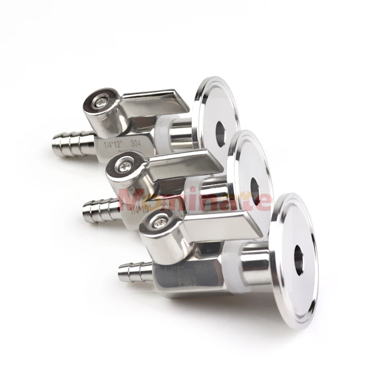 Шаровой мини-клапан 304 ручка из нержавеющей стали 8 мм 10 12 обжимное кольцо 50 5