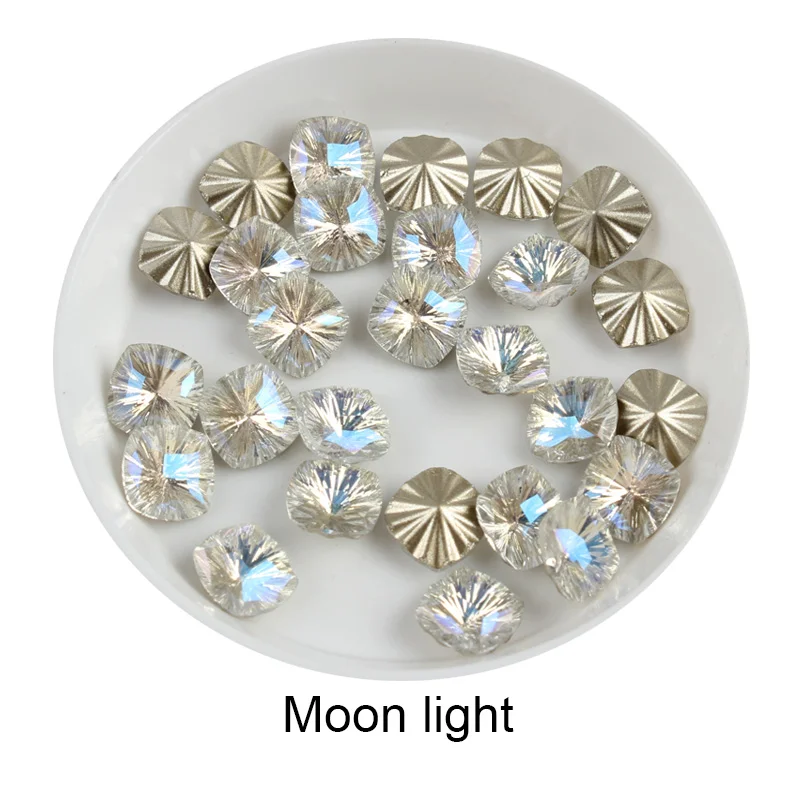 Новые стразы для дизайна ногтей 30 шт./упаковка с заостренным дном квадратное