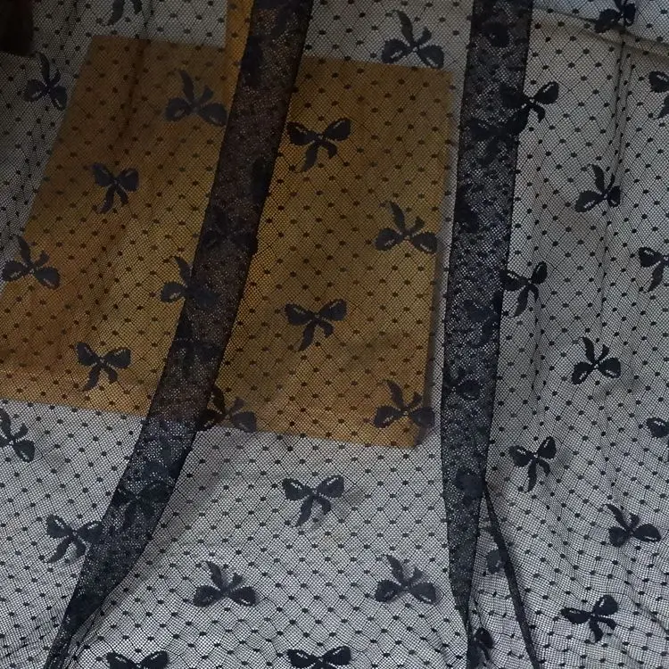 2yd Высококачественная черно-белая женская ткань в горошек жаккардовая сделай сам