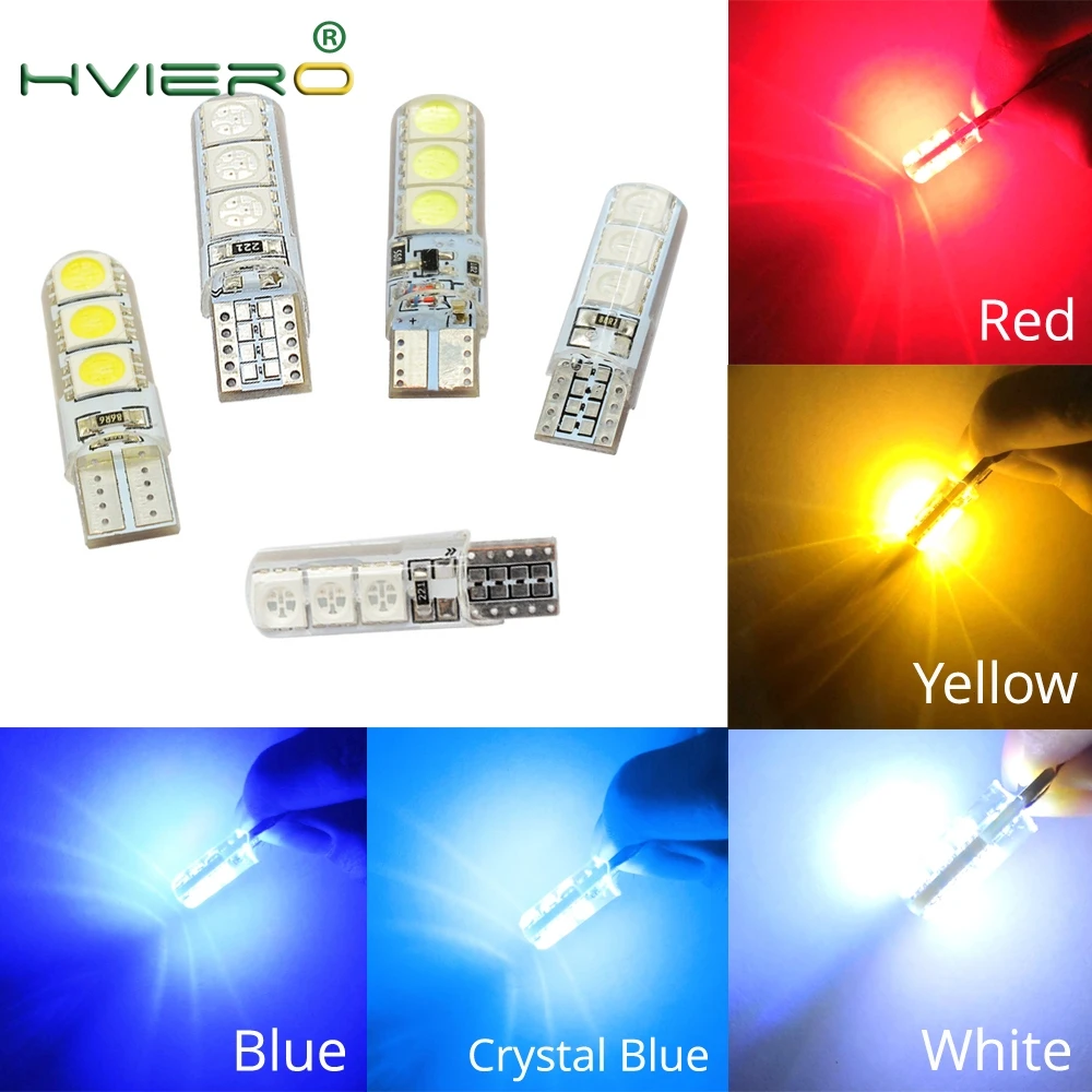 2X LED DC 12V Canbus 6SMD 5050 силиконовая лампа без ошибок светодиодный парковочная