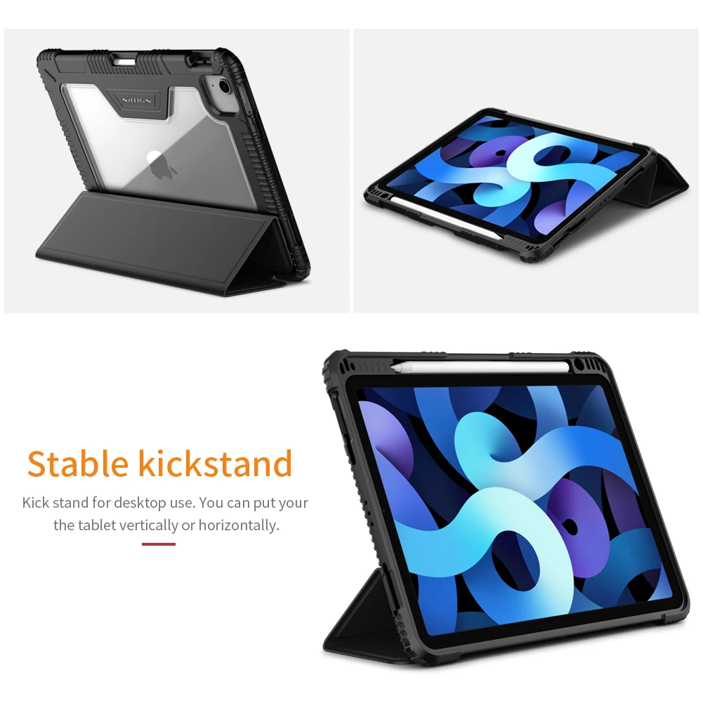 

For iPad Air 4 Case 10.9'' Inch 2020 PU Leather Magnetic Folding Smart Cover Funda for iPad Air 4 4th Generation Tablet Cover