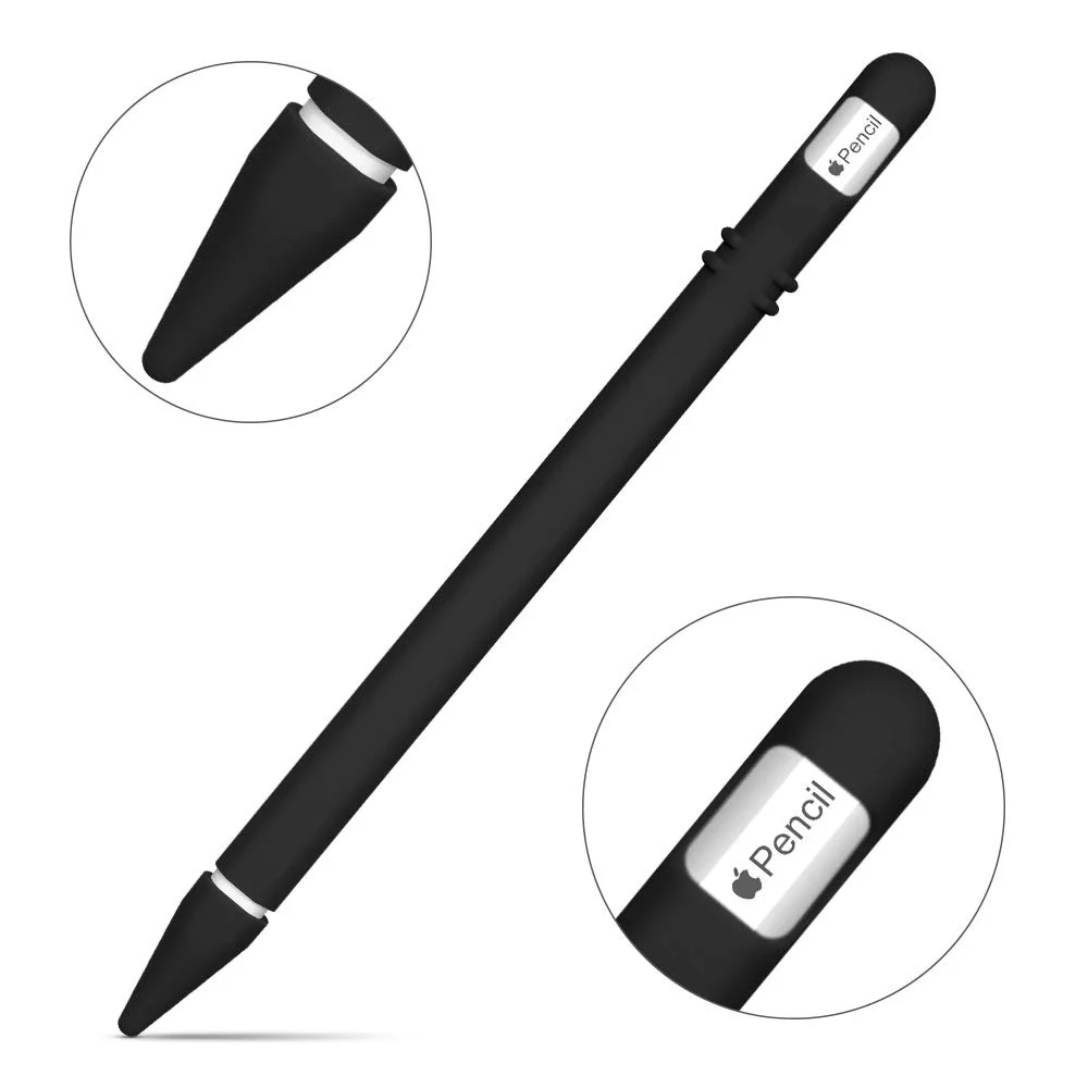 Черный Силиконовый чехол для Apple Pencil 2, Чехол-держатель для iPad Pro 11, 12,9 дюймов,, Apple Pencil 2-го поколения, чехол для стилуса - Цвета: Черный