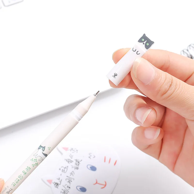 3 шт. 0 38 мм креативные канцелярские принадлежности гелевая ручка с милым котом