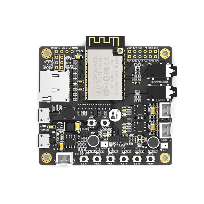 ESP32 серийный ESP32 Aduio комплект ESP32 аудио макетная плата 2,4G Bluetooth модуль беспроводного доступа Wi-Fi низкая Мощность двухъядерным процессором с ESP32-A1S 8 м - Комплект: Комплект 2