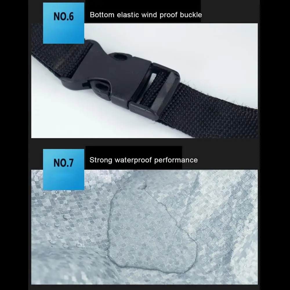 

Scooter Motorcycle Cover Sun Protection And Rain Cover For Electric Vehicle Battery Aluminum Film Fabric Thickened Dust Cover