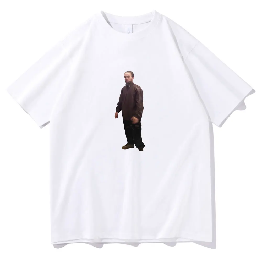 

Robert Pattinson Standing Meme Tshirt Summer Men Women Trendy Style T-shirt Unisex Short Sleeve Rob Tee O-collar Loose T Shirt