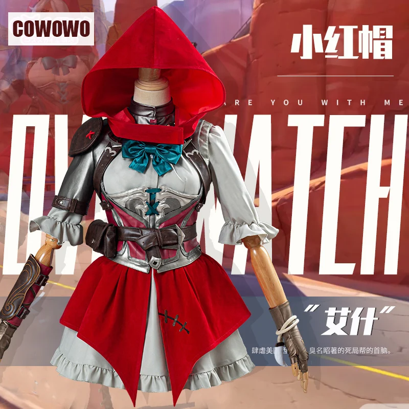 ¡Anime! Game OW Ashe-Caperucita Roja, traje de batalla de piel, uniforme encantador, disfraz de Cosplay, traje de Halloween para mujer, envío gratis