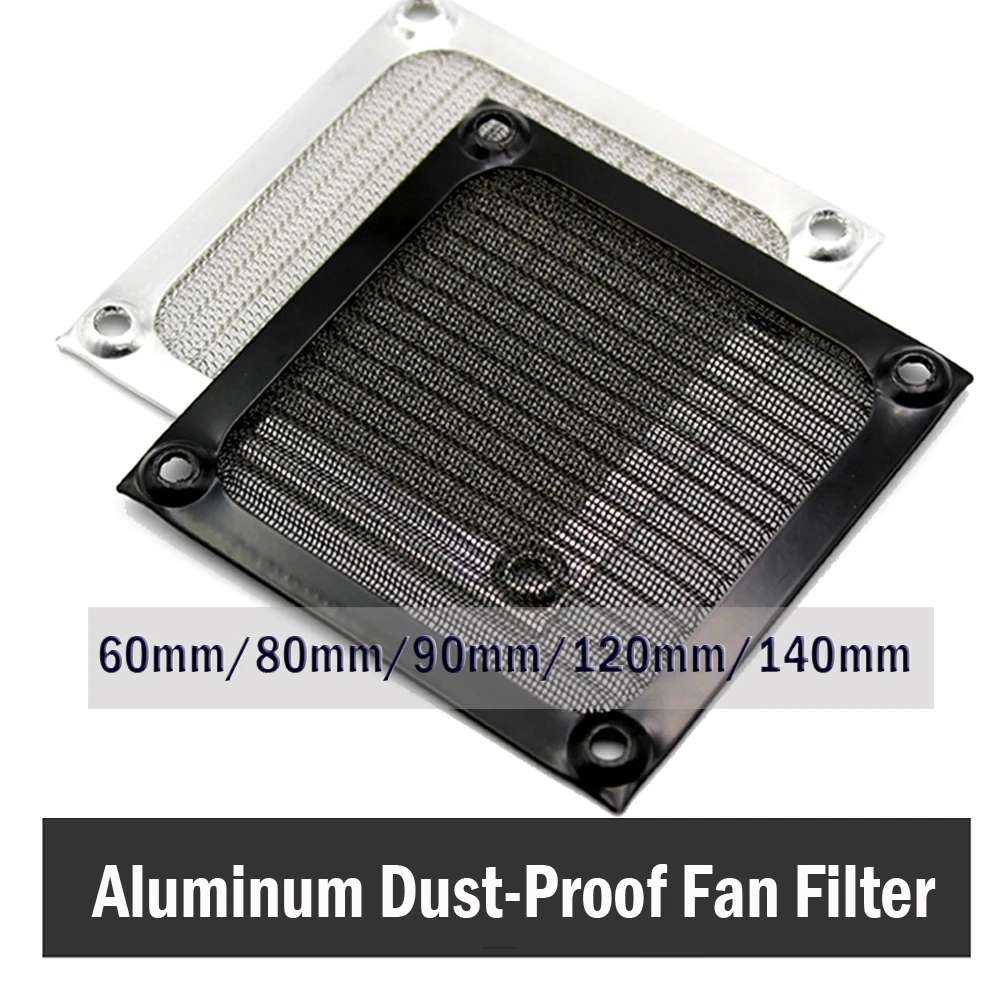 Gdstime Aluminum Dustproof Dust Filter Fan Grill Mesh Guard For PC CASE 60mm 80mm 90mm 120mm 140mm Filter