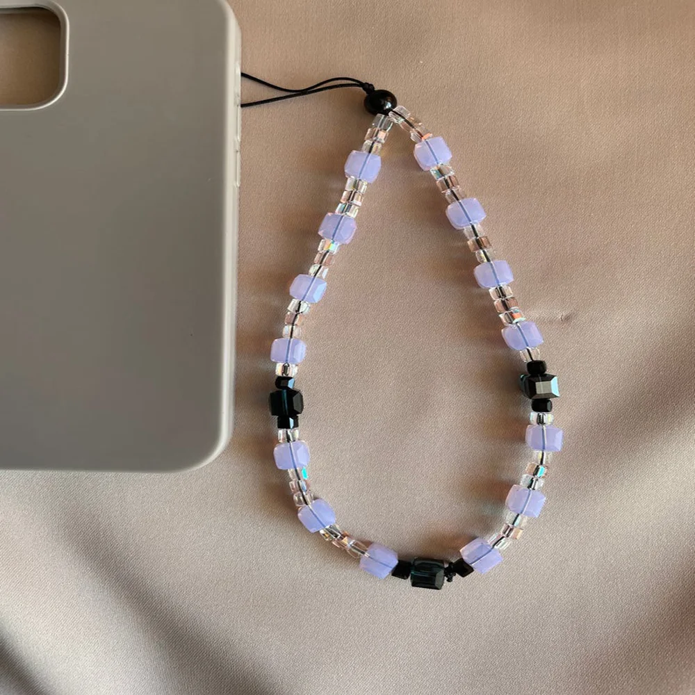 Designer original mobile phone chain protein crystal beads lanyard ladies mobile phone chain with pendant factory direct sales
