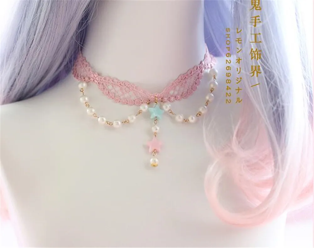 Заколка для волос с жемчугом и бантом B498 в готическом стиле|Аксессуары костюмов| |