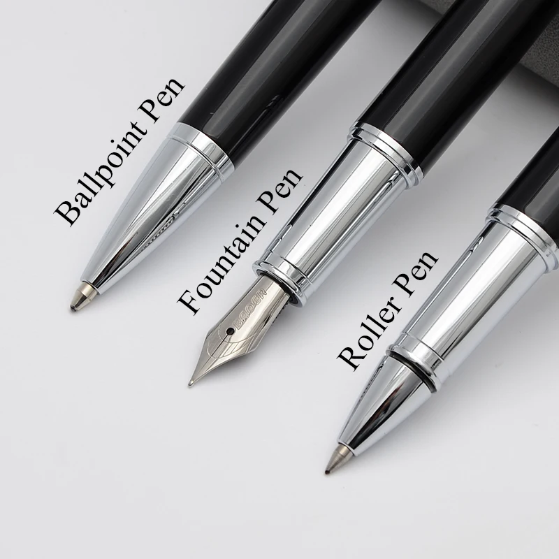

Baoer Metal Ink Black Ball Pen Ballpoint Roller Fountain Pens Classic Stylus Writing Stylo Diamant Stationery Office & School