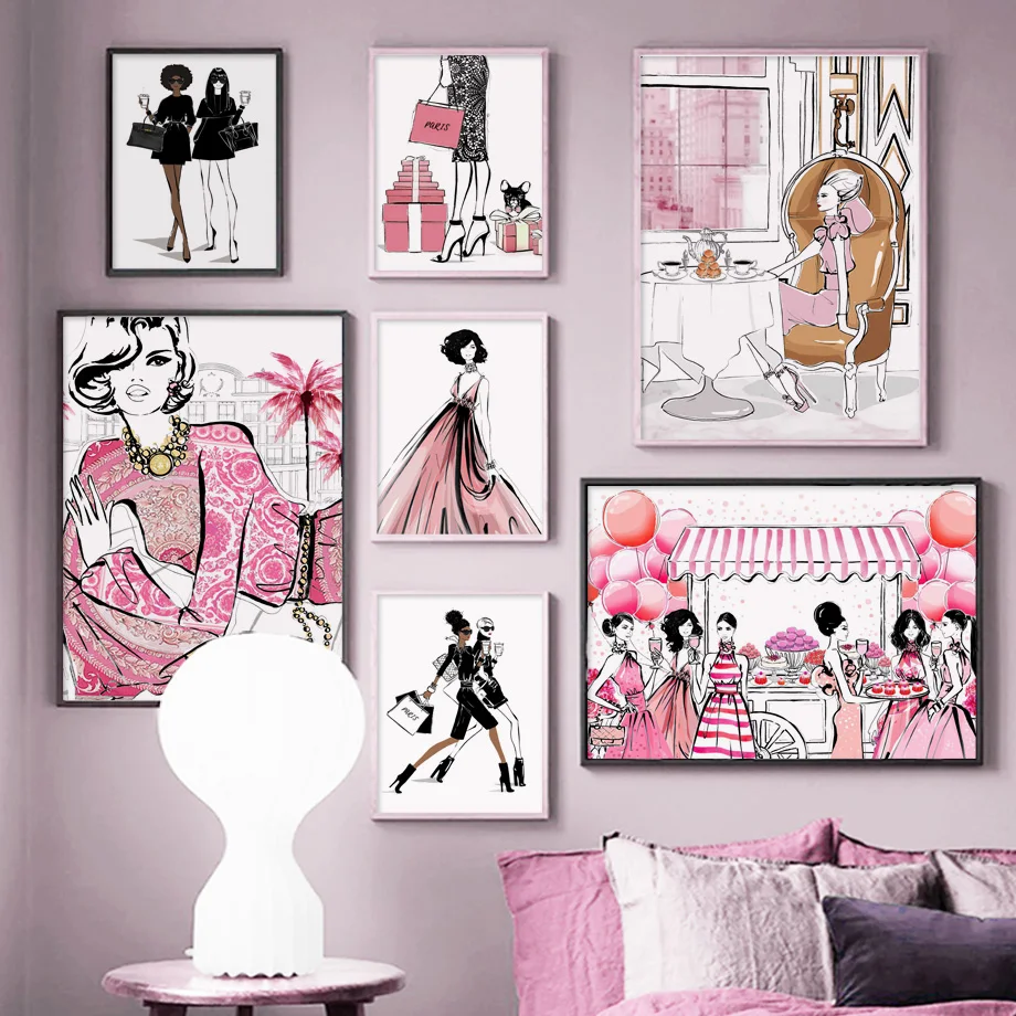 Модная сумочка для покупок вечевечерние девочки кофе домашнее искусство холст