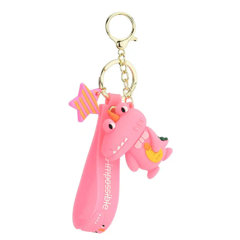 

Creative New Dinosaur Crocodile Keychain Very Cute Dress Kids Lovely Key Chain Bag Pendant Keyring Friend Children Gift