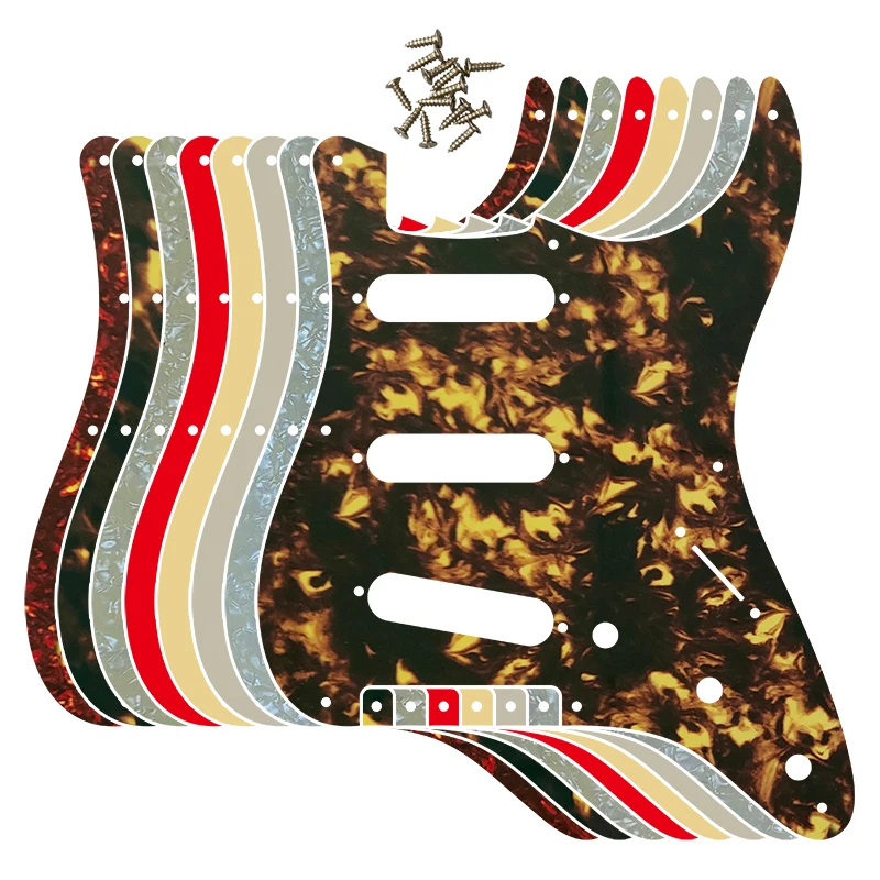 

Fei Man Guitar Parts - For 57' 8 Screw Hole Standard St SSS Guitar Pickguard Scratch Plate Multi Color Choice Flame Pattern