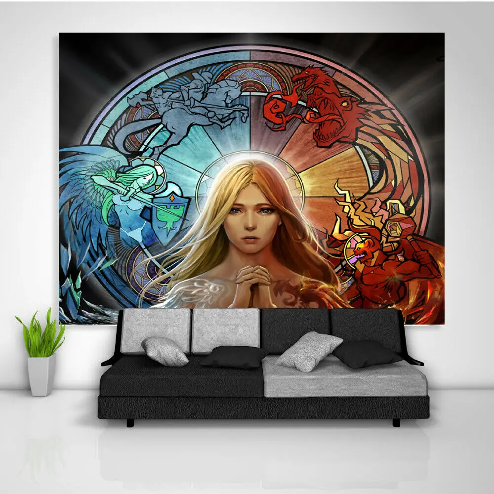 Леди молиться стене висит психоделический гобелен для спальни украшения дома |