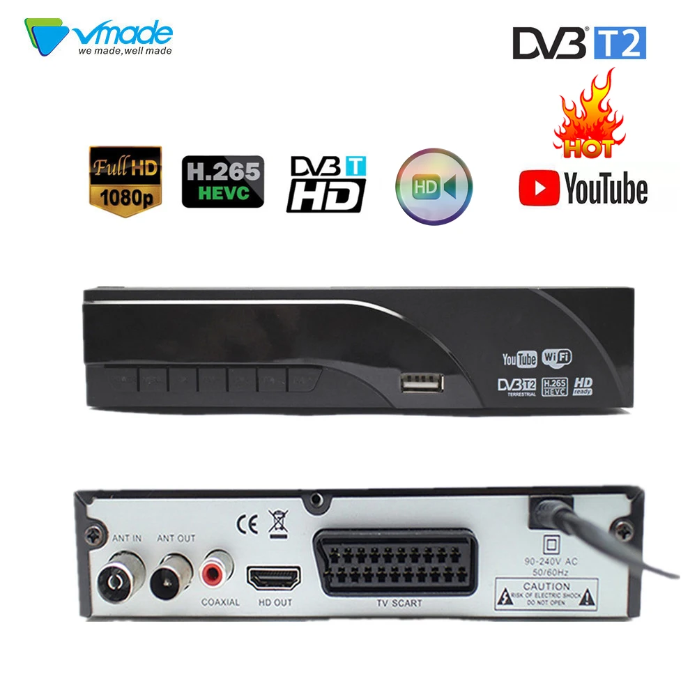 DVB-T2 наземный цифровой приемник поддерживает Dolby AC3 H.265/HEVC DVB-T h265 hevc dvb t2 горячая Распродажа Европа