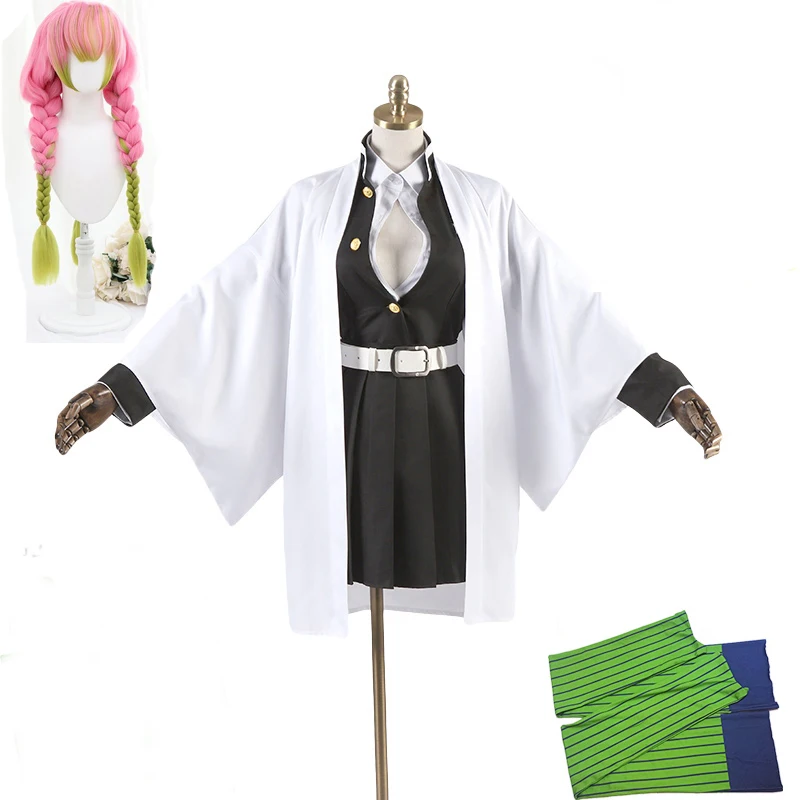 

Kanroji Mitsuri Costume Anime Demon Slayer Kimetsu no Yaiba Nezuko Mitsuri Kanroji Cosplay Wigs Kisatsutai Uniform Costume