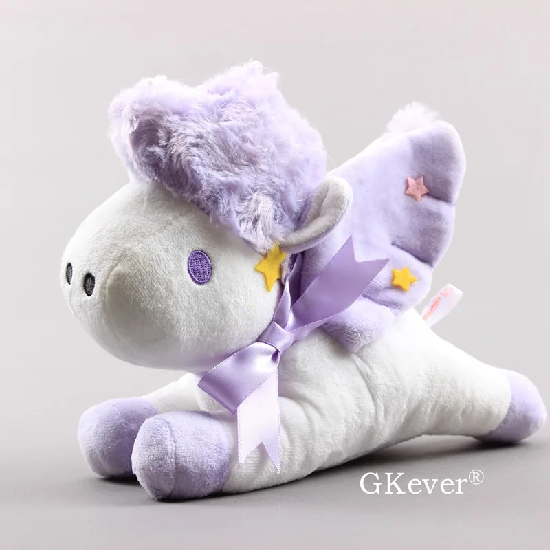 20 см кавайная аниме Лежащая овечка игрушки животные кавайные милые фиолетовые