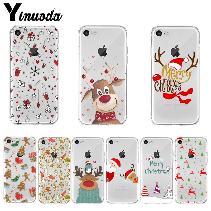 Yinuoda с рождеством Новое поступление Ультратонкий чехол для телефона iPhone 8 7 6 6S Plus X
