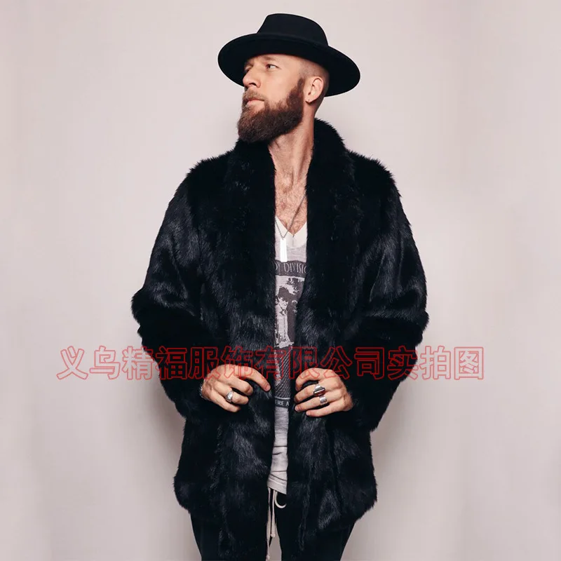 Для Мужчин's пальто с мехом 2019 мужчин новый стиль жилет из искусственного