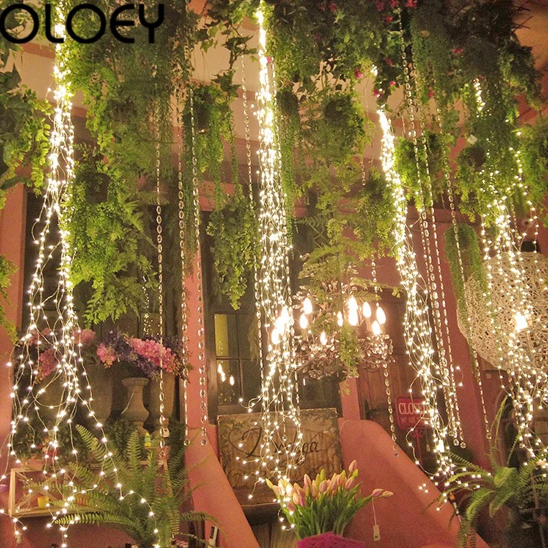 OLOEY 11/20 м светодиодный уличный Солнечный свет 100/200 светодиодная гирлянда