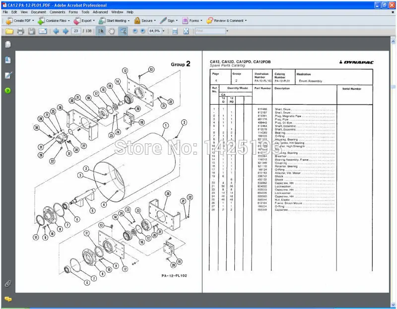 Каталоги и руководства по обслуживанию запасных частей DYNAPAC | Автомобили