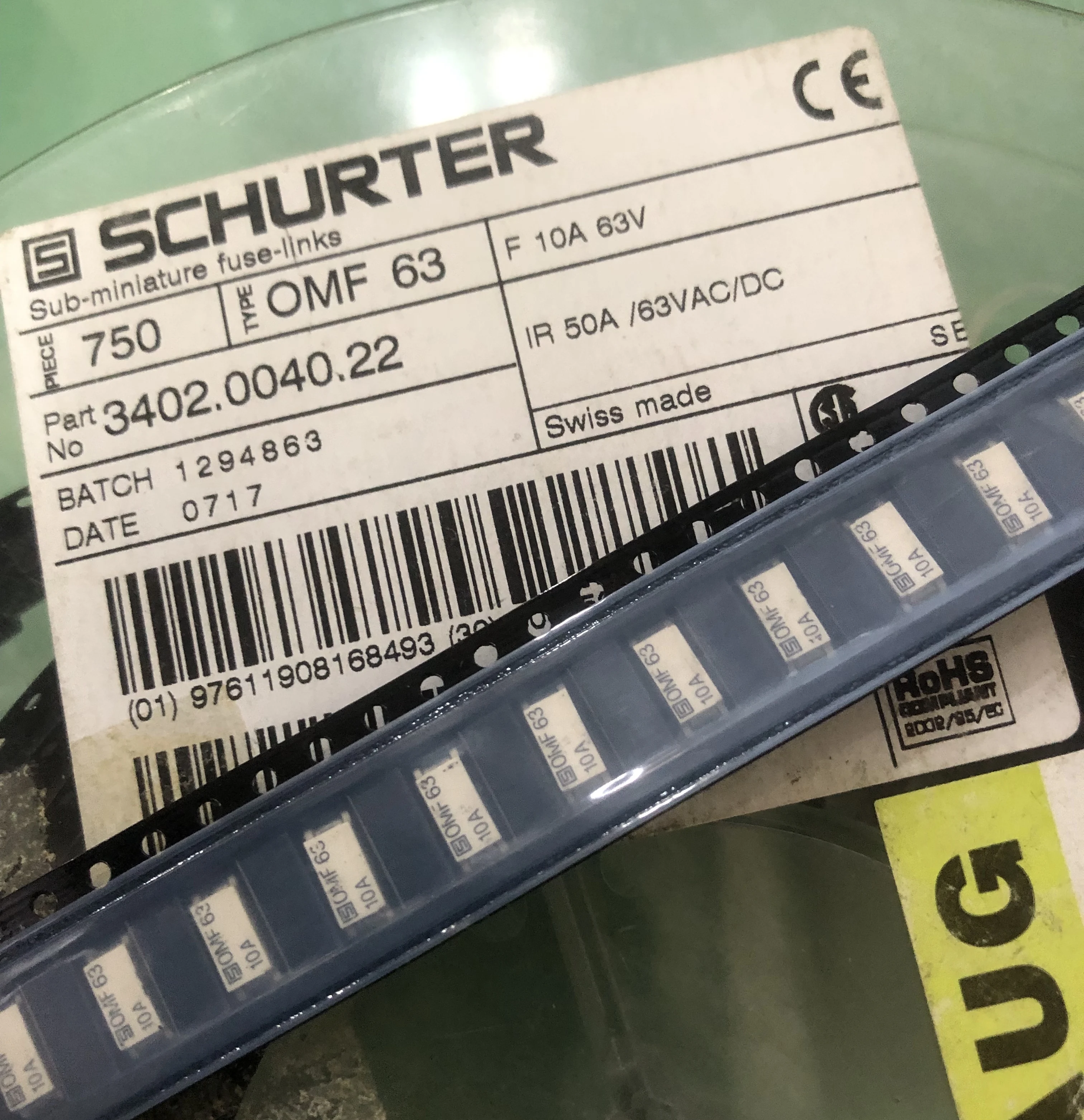 Оригинальный новый быстрый предохранитель 100% 3402.0040.22 63 в 10A 7x4 мм SMD