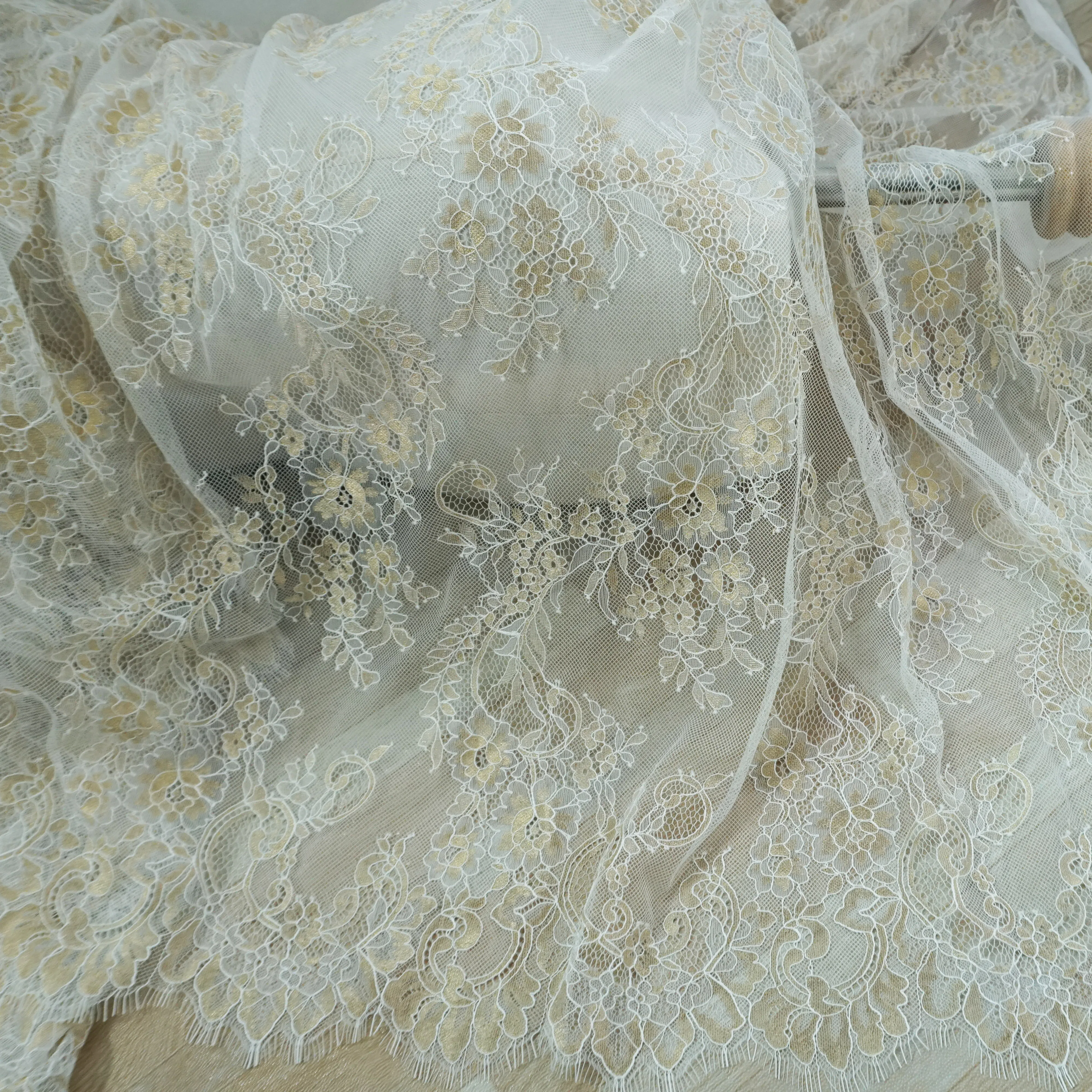 Золотая кружевная ткань 1 5 х3 м шт. 2017 самый популярный стиль французское кружево