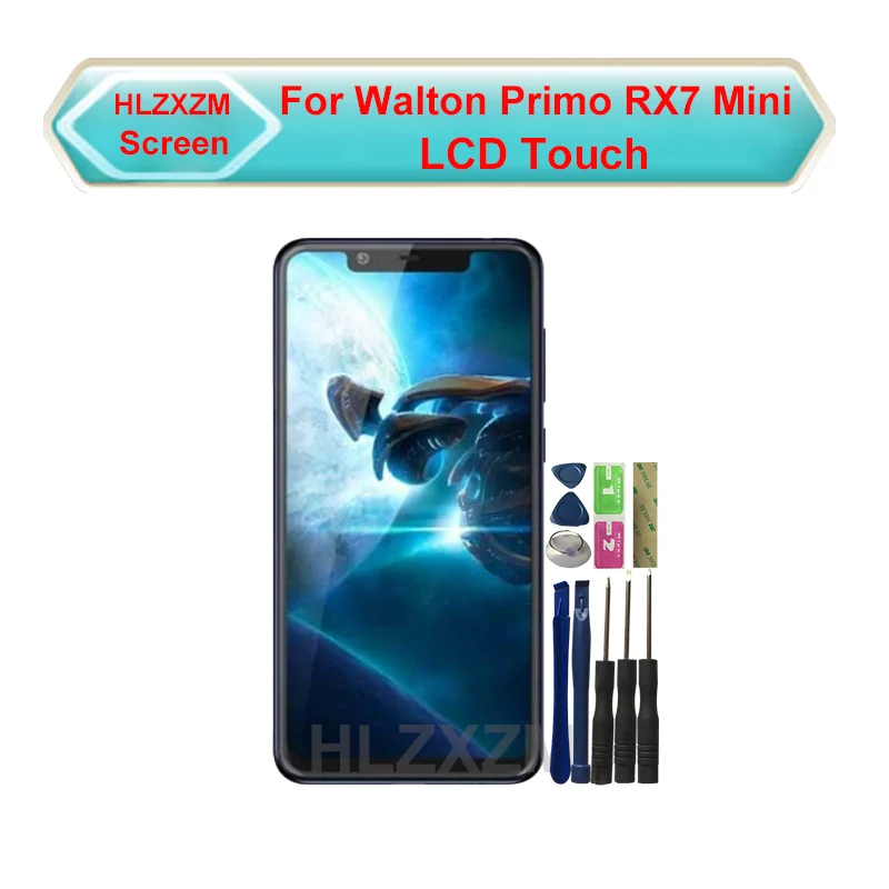 

For Walton Primo RX7 Mini LCD Display With Touch Screen Digitizer Assembly Replacement With Tools+3M Sticker