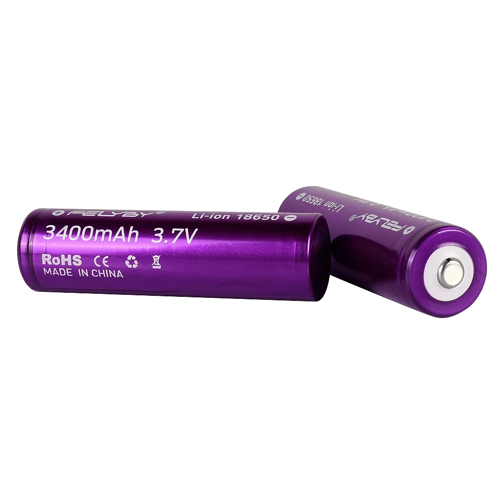 FELYBY 20 шт 18650 3,7 в литий-ионная аккумуляторная батарея au lithium accu литий-ионный 18650 аккумулятор 3400 мАч