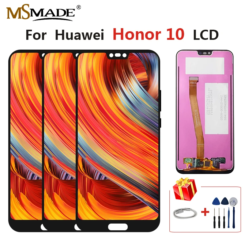 ЖК-дисплей с отпечатком пальца для huawei Honor 10 COL-L29 COL-L09 сенсорный дигитайзер