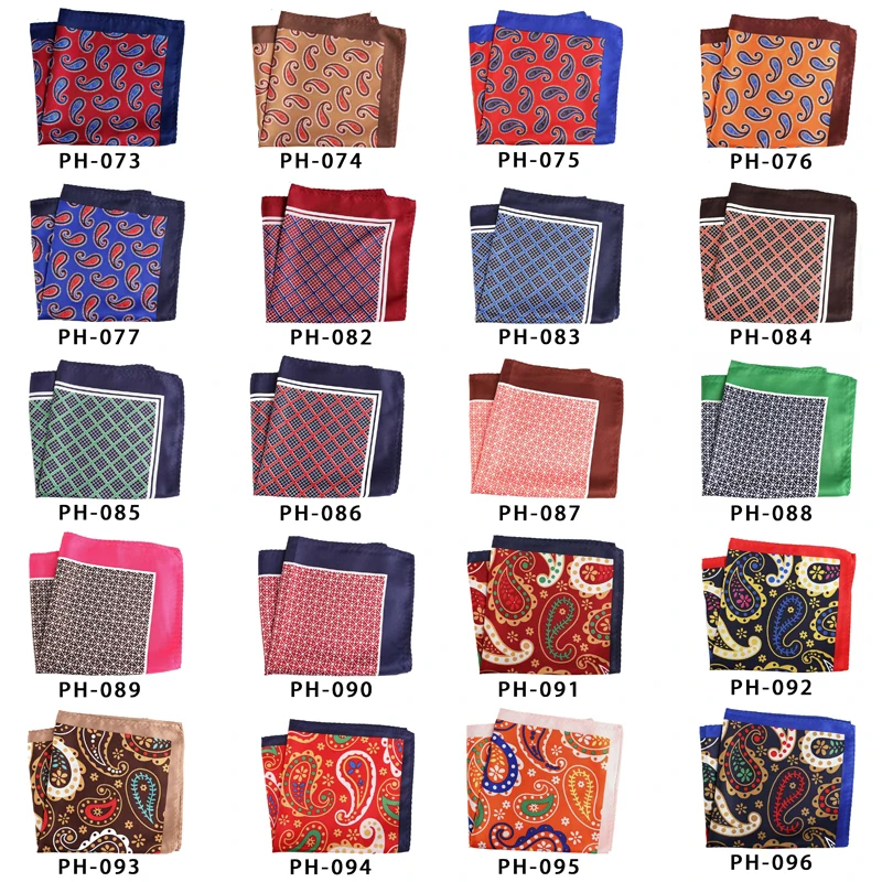 Большой платок YISHLINE 32 см унисекс мягкий тонкий Карманный с принтом пейсли и