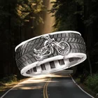 Модное винтажное кольцо для мужчин и женщин, стимпанк в полоску, в стиле хип-хоп, мотоциклистов, хип-хоп