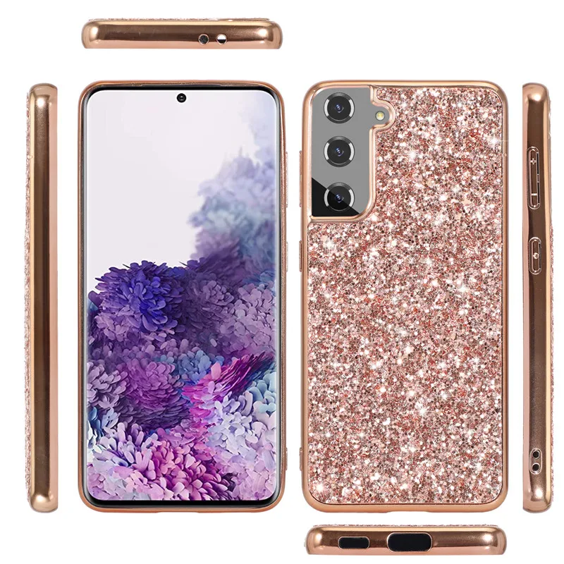 Glitter Case For Samsung Galaxy S20 S21 FE S22 Plus Note 10 20 Ultra A21S A51 A71 A12 A32 A52 A72 Funda Bling Sequins TPU Cover