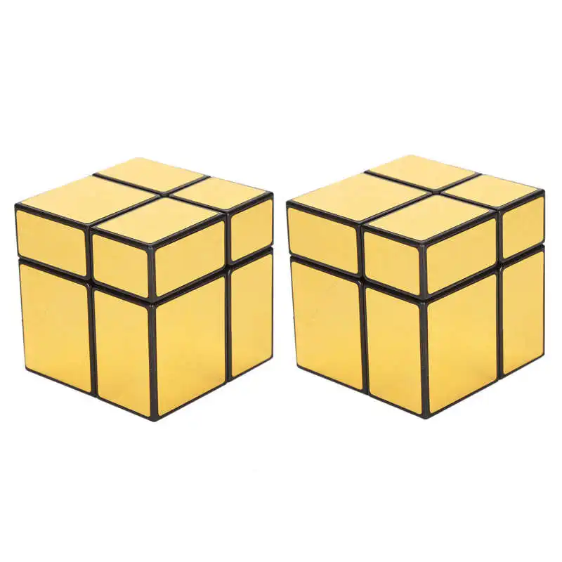 

2 шт. волшебный второго заказа игрушка кубик с золотистой зеркальной головоломки Обучающие Развивающие игрушки для детей, взрослых