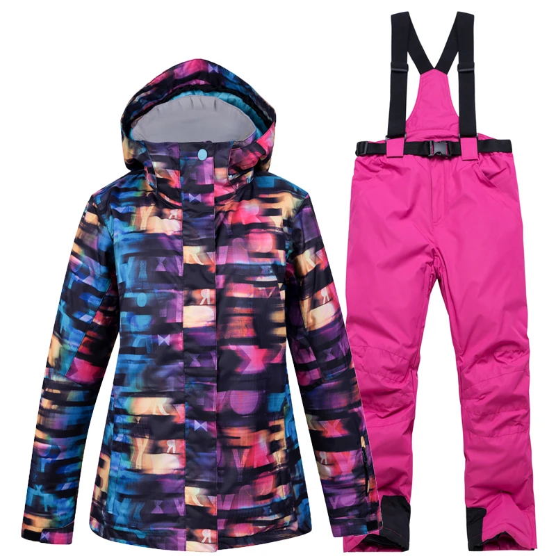 Женская одежда для сноуборда костюмные комплекты водонепроницаемая
