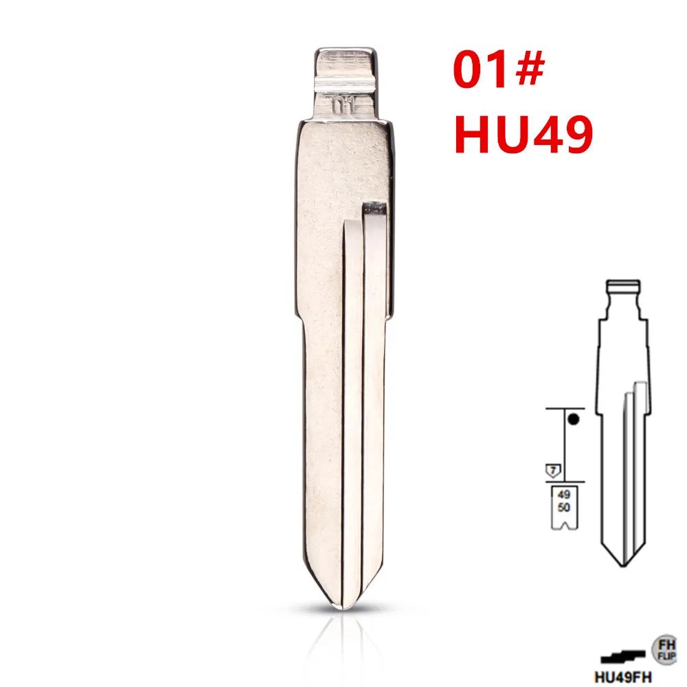 

Набор Из 10 Металлических Лезвий Для Ключей Без Обрезки 01 # HU49 Для VW Jetta Santana KD Keydiy Xhorse VVDI Универсальный ...